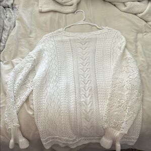 Elegant White Knit Sweater